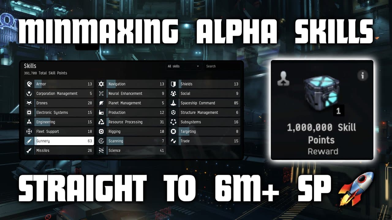 Maximizing Alpha Skill Points in EVE Online