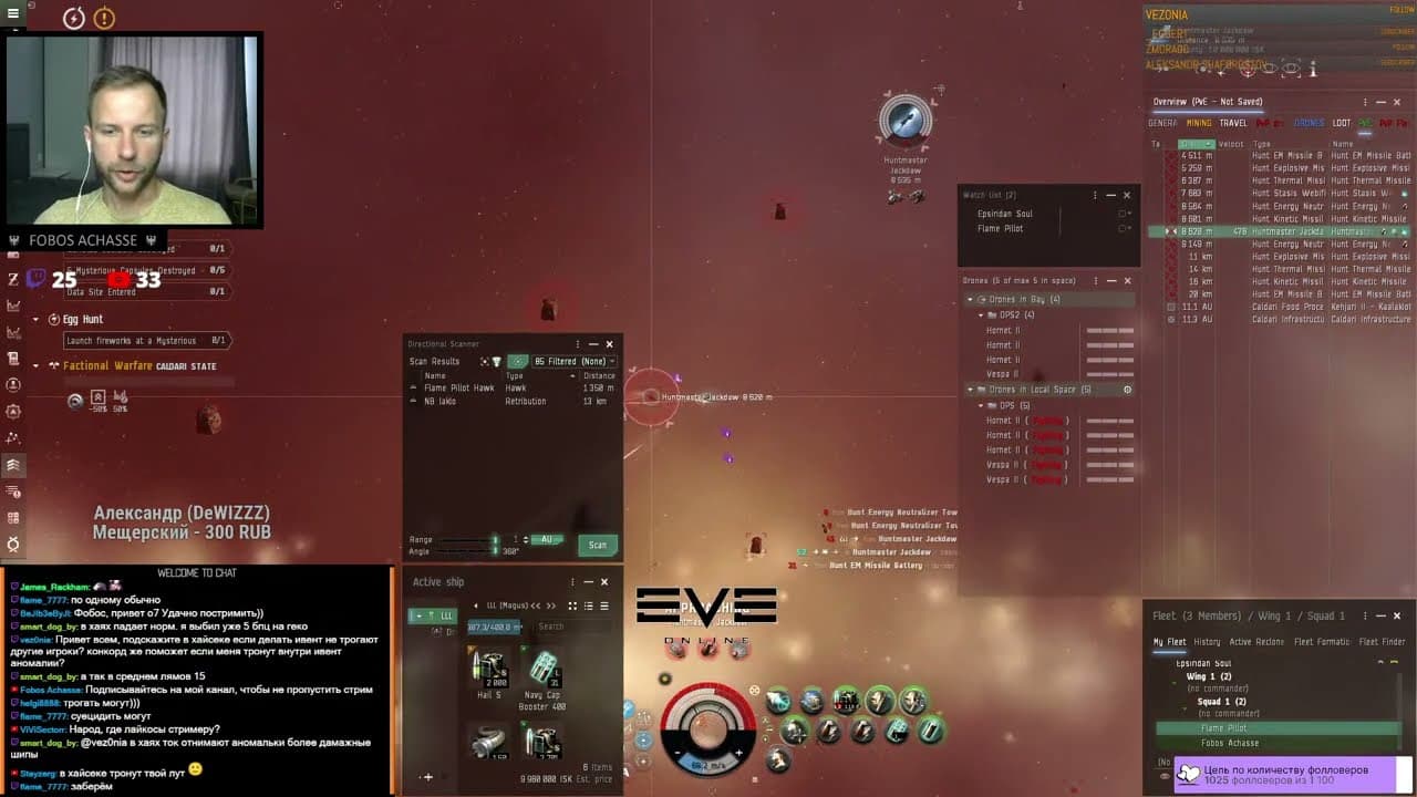 EVE online: Продолжение ивента в лоусеке (Hunt)