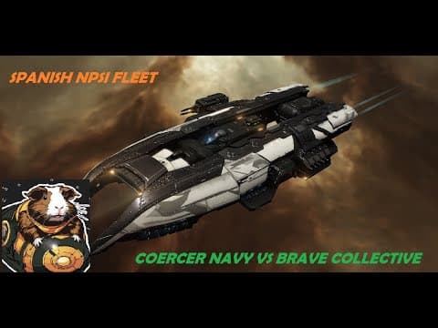 Spanish NPSI Coercer Navy Fleet vs Brave - 50+ships destroyed