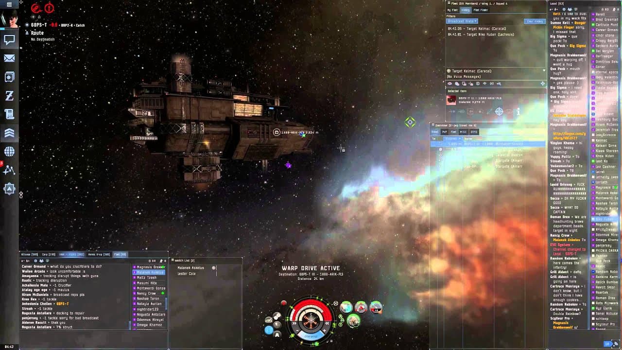 Eve Online: BNI Harpies vs. Darkness T1/T2 Cruisers in U-Q