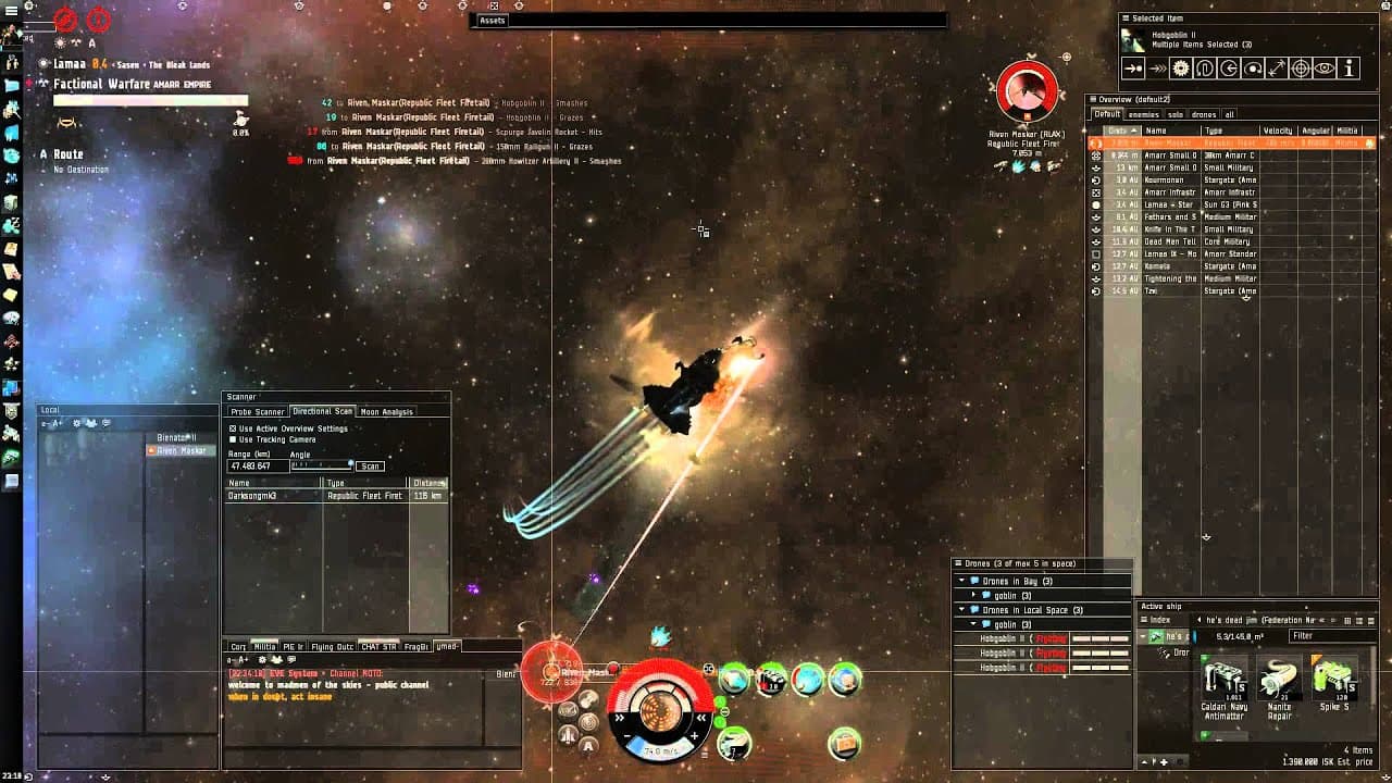 Eve Online: Flight of the Comet (multiple fights)