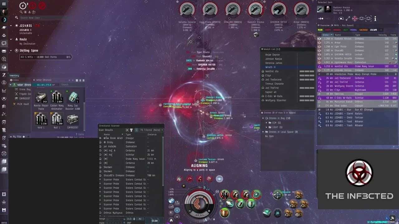 Shield Kronos Outtakes:  Baited a drek fleet in a pulsar and still almost died