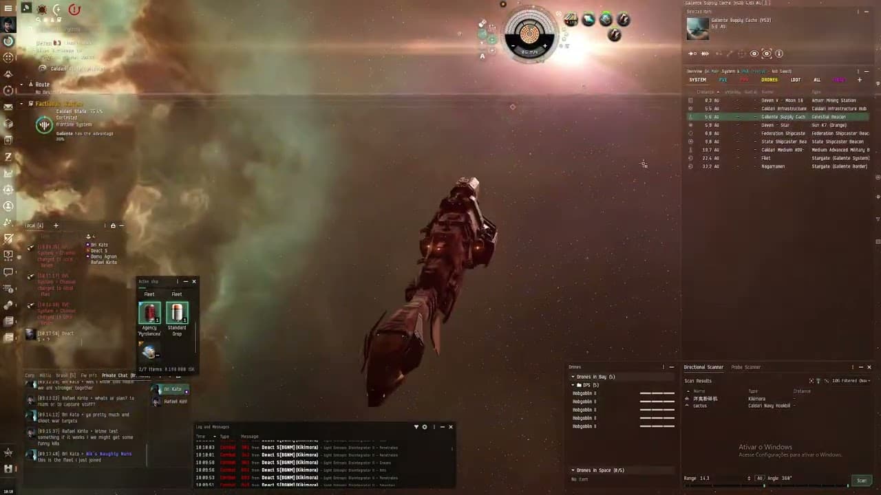 EvE Stabber Vs DualWeb Kikimora - Win