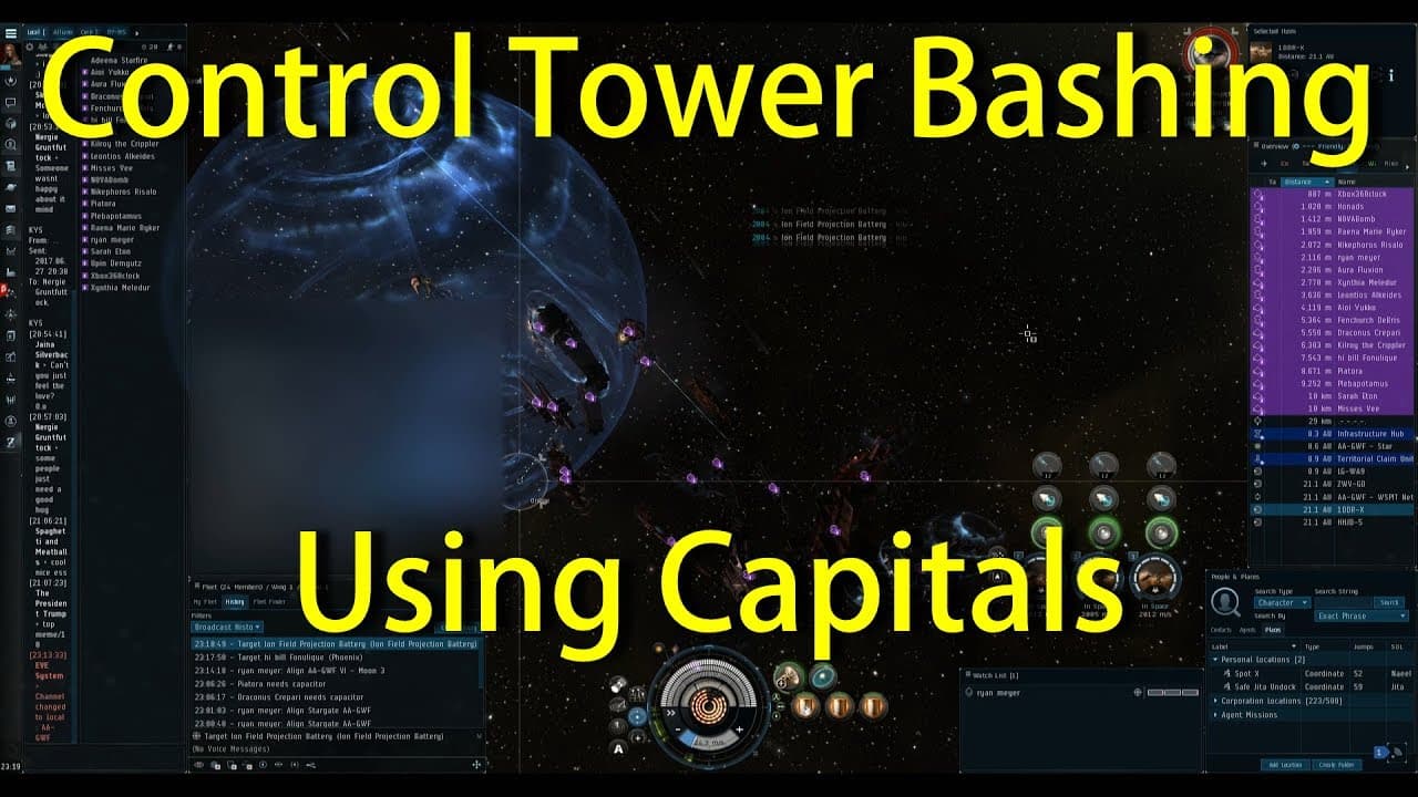 POS Bashing In Capitals - EVE Online