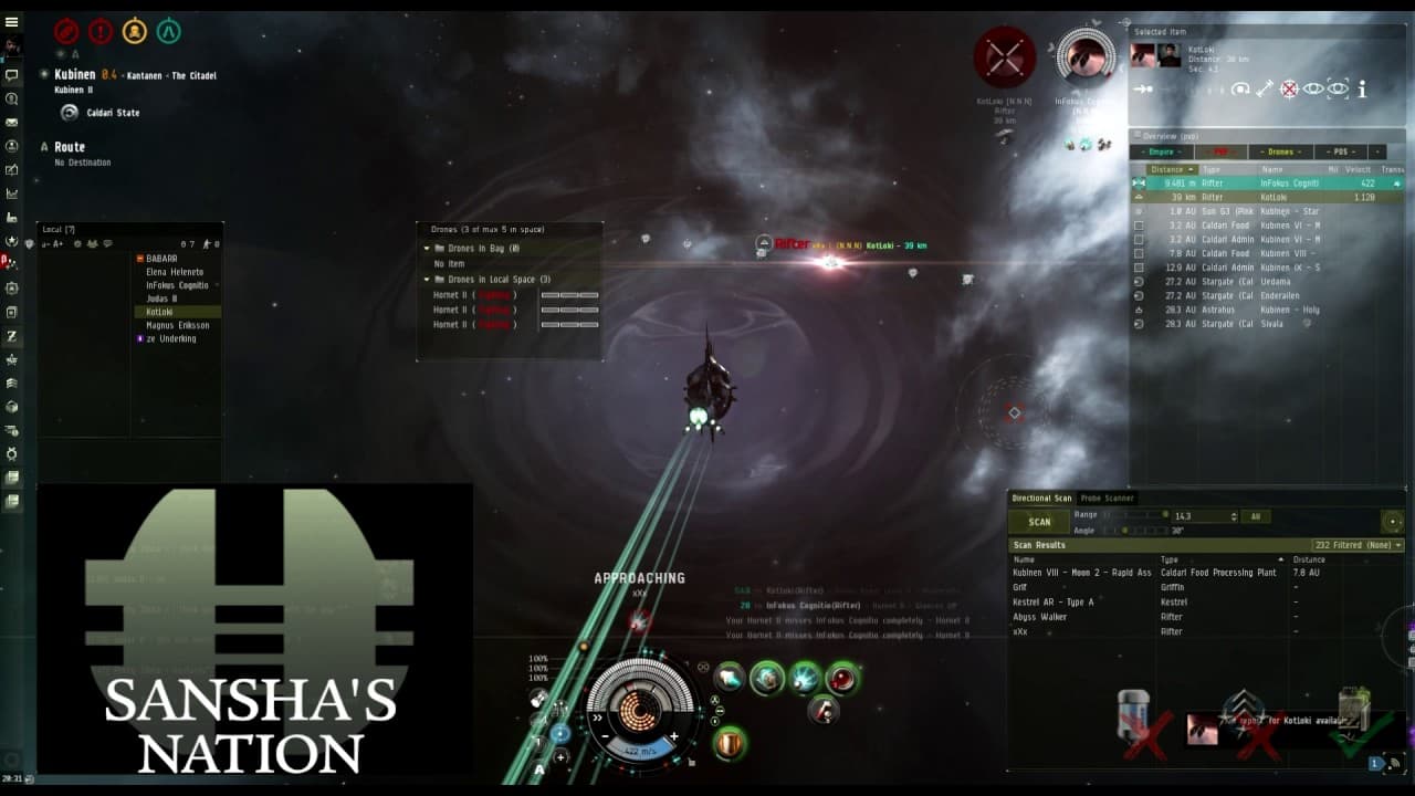 EVE Online - Dark-Rising: Three Rifters, a Kestrel, and a Griffin walk into a bar