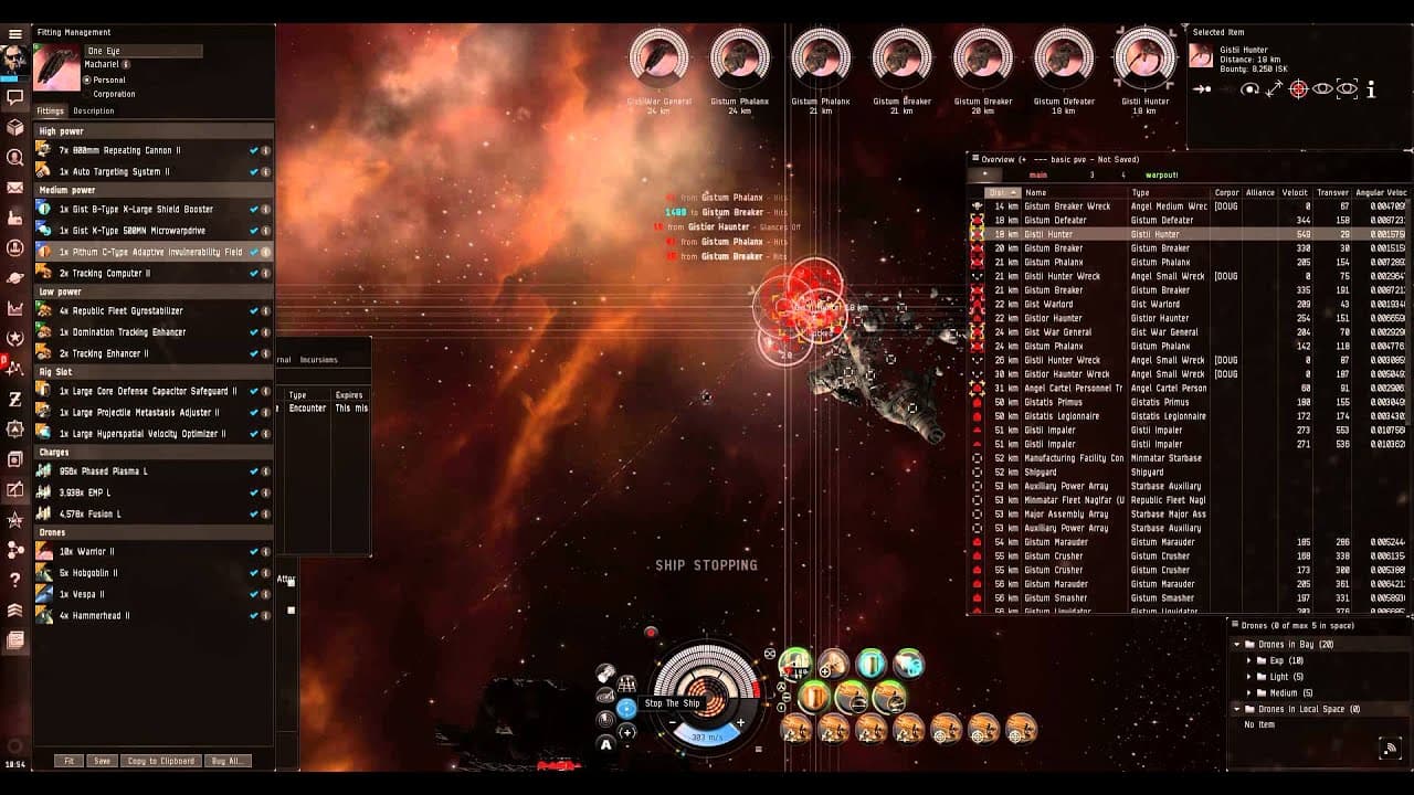 EVE Online: Unauthorized Military Presence Angel Cartel Blitz Level 4 vs Machariel