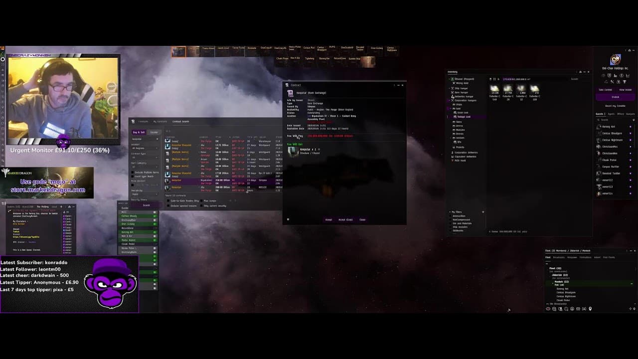 Gigaboxer Ruining Wormholes! Road to 50B ISK! Day 1 | Eve Partner Giveaways!