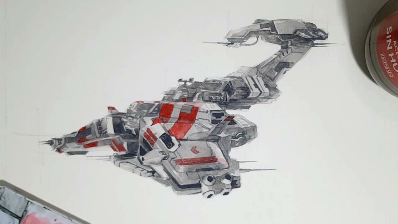 Widow watercolour - Eve Online