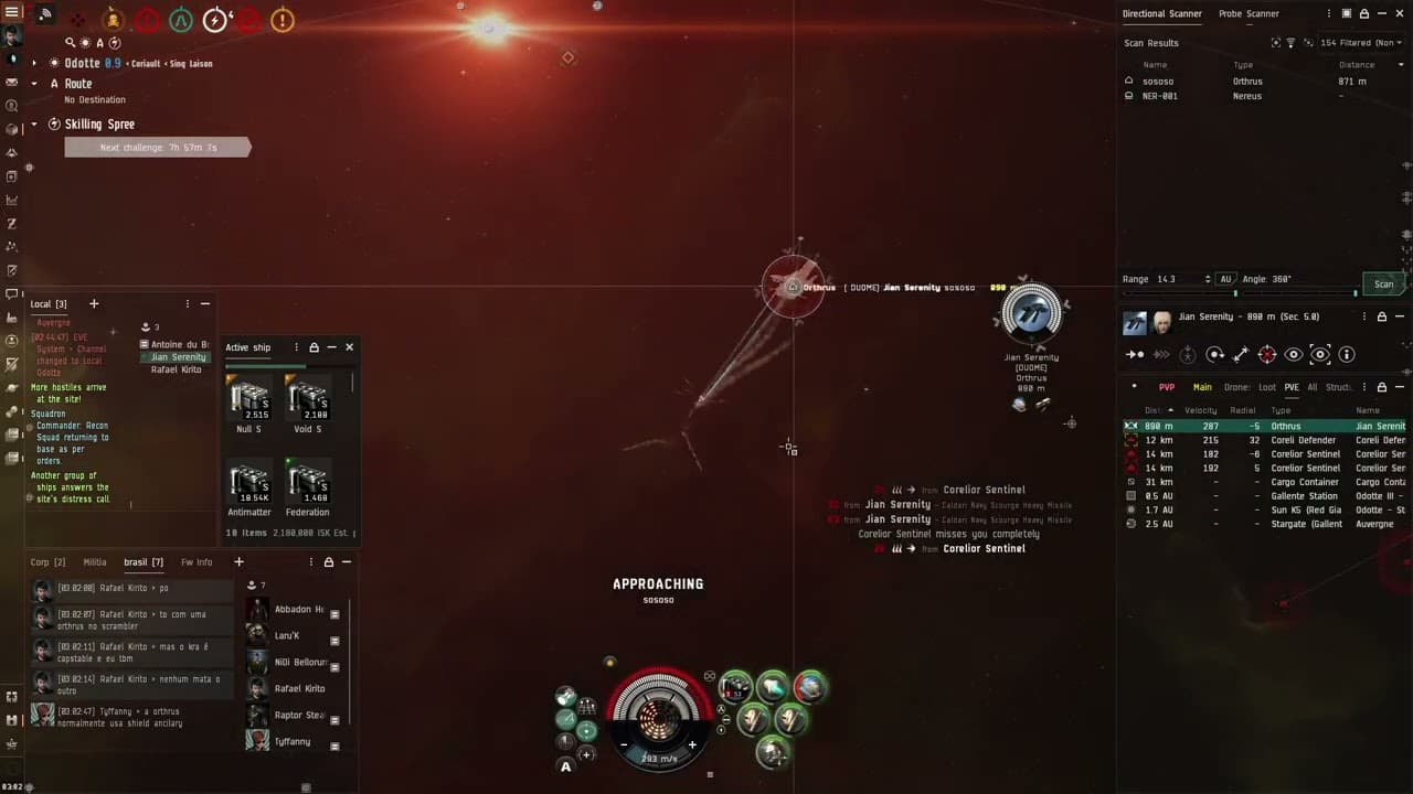 EvE Capstable DualRep Incursus vs Capstable Orthus (Draw)