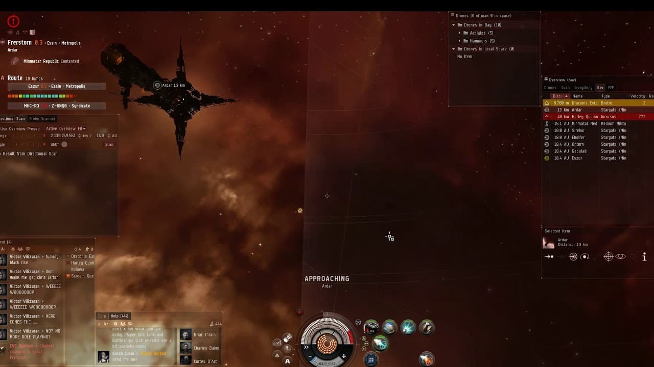 Lowsec Brutix vs Brutix, Rupture, Incursus