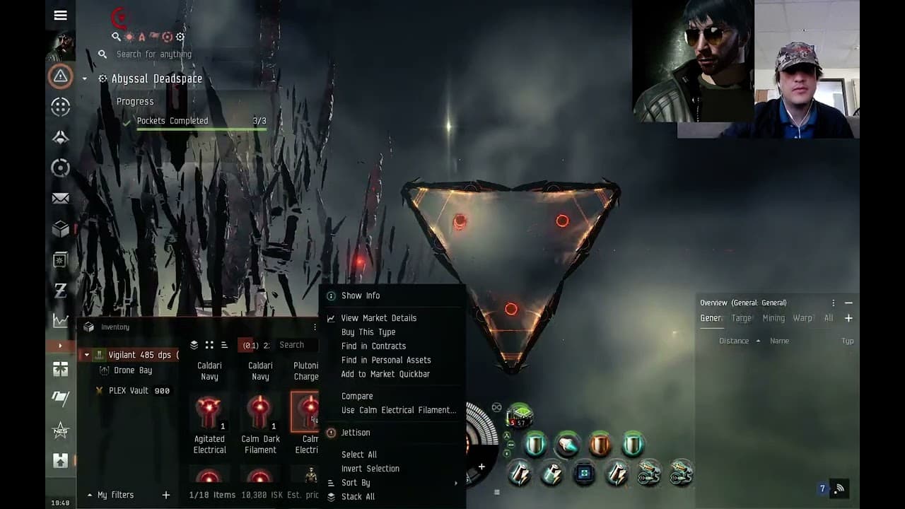 eve online gameplay Electrical Abyss (Calm, Tranquil, w/ Vigilant) #eveonline #auroranight