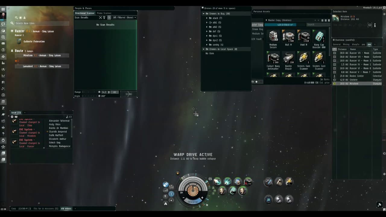 EVE-online Serpentis Owned Station. Combat Serpentis expedition on Stratios | 2nd location