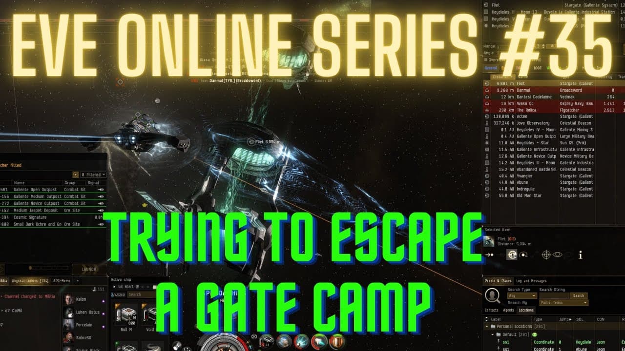 Eve Online Series #35 - Trying To Escape A Gate Camp