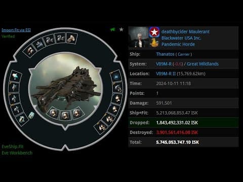 [EVE ONLINE / AMC] 11 OCT 2024 Killed Thanatos in Great Wildlands