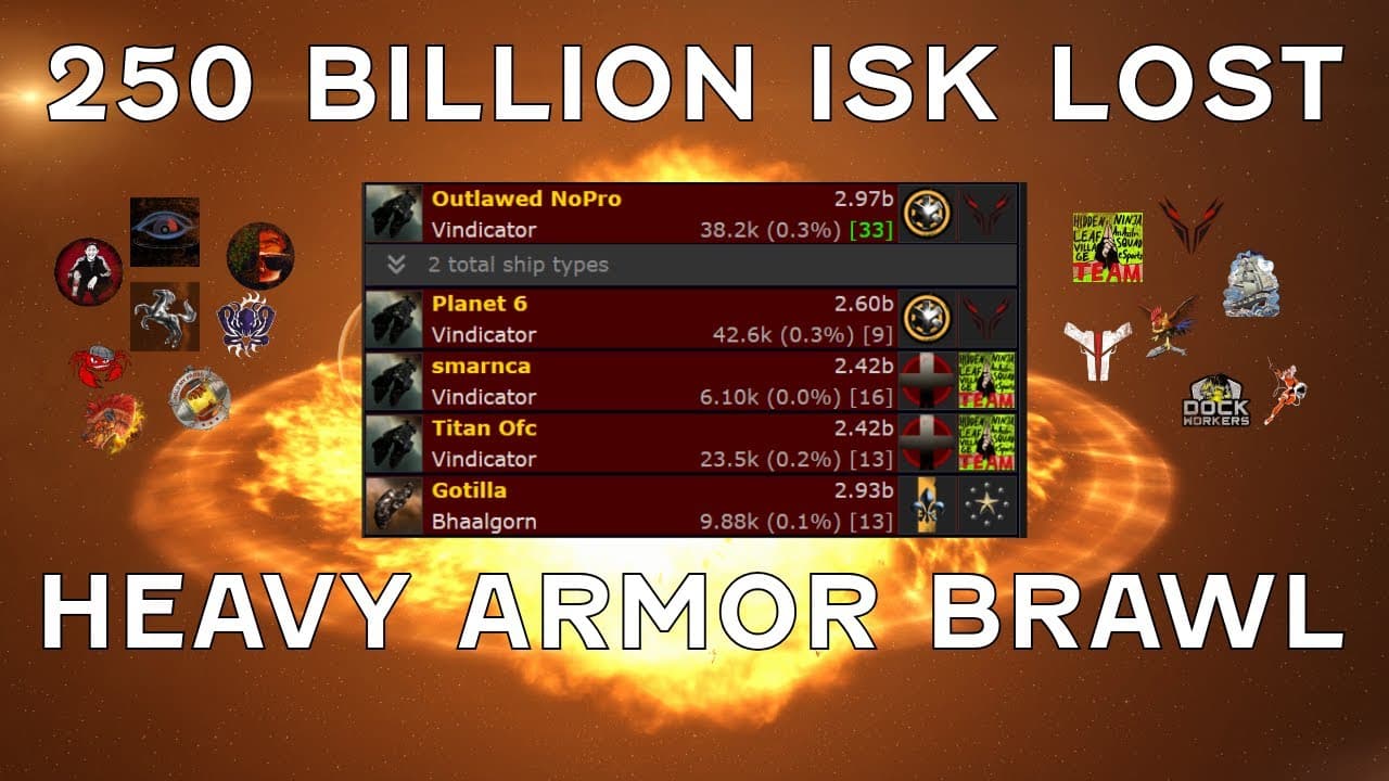 250bil Heavy Armor Brawl | EVE Online