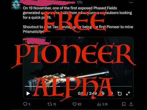 FREE ALPHA- PIONEER mining Ship - 8Mil reward - Antigank T2 Fit! Air System! Become the hack Ep. 08