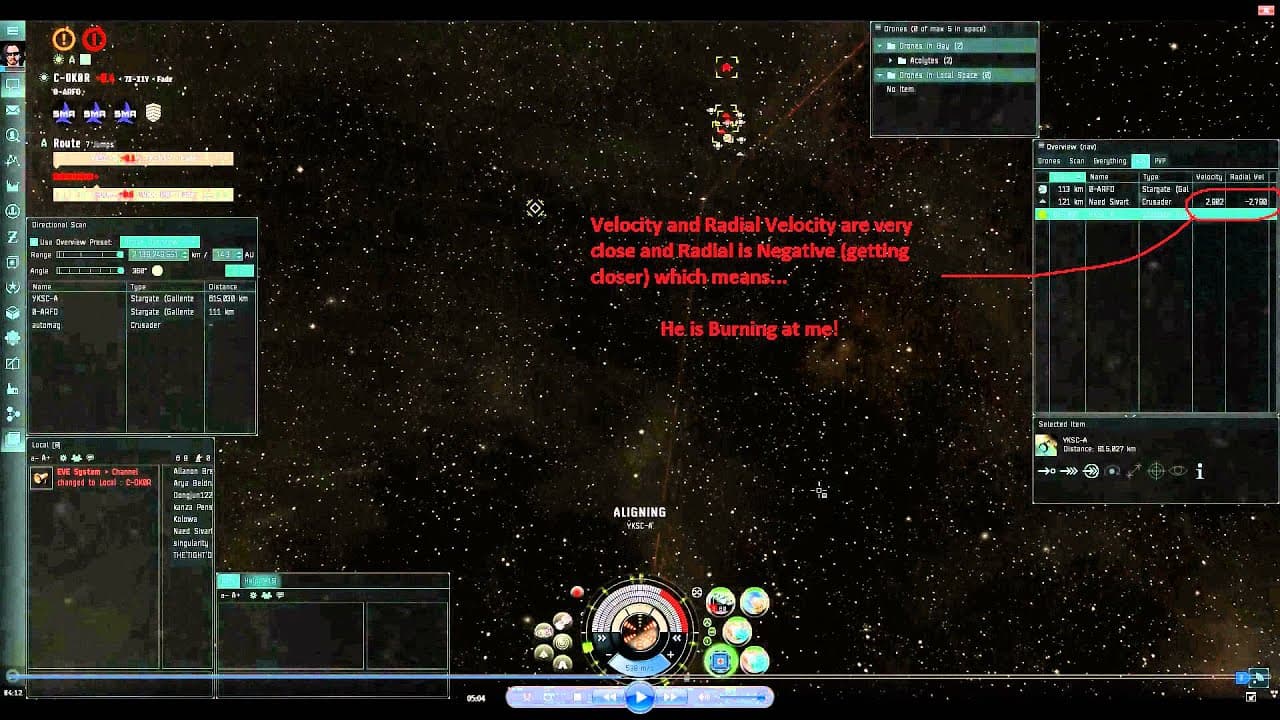 RADIAL VELOCITY LESSON - EVE Solo PVP Lesson