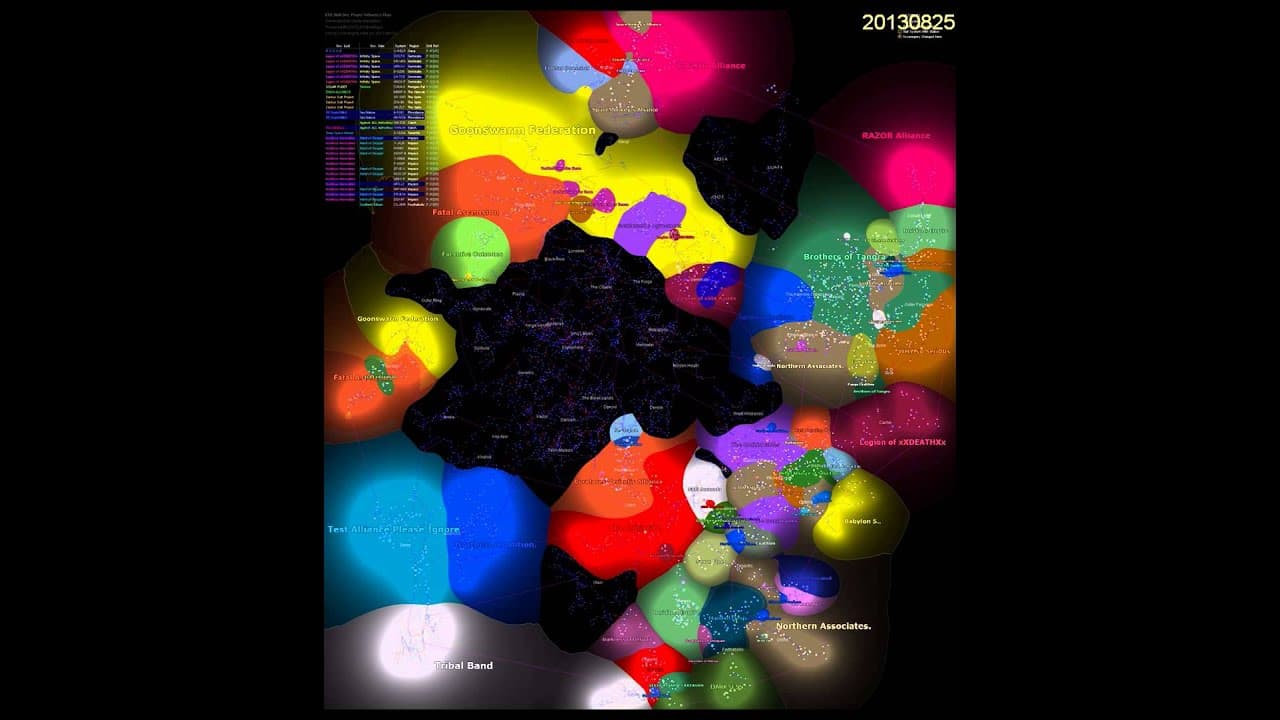 EVE Online influence map 2013