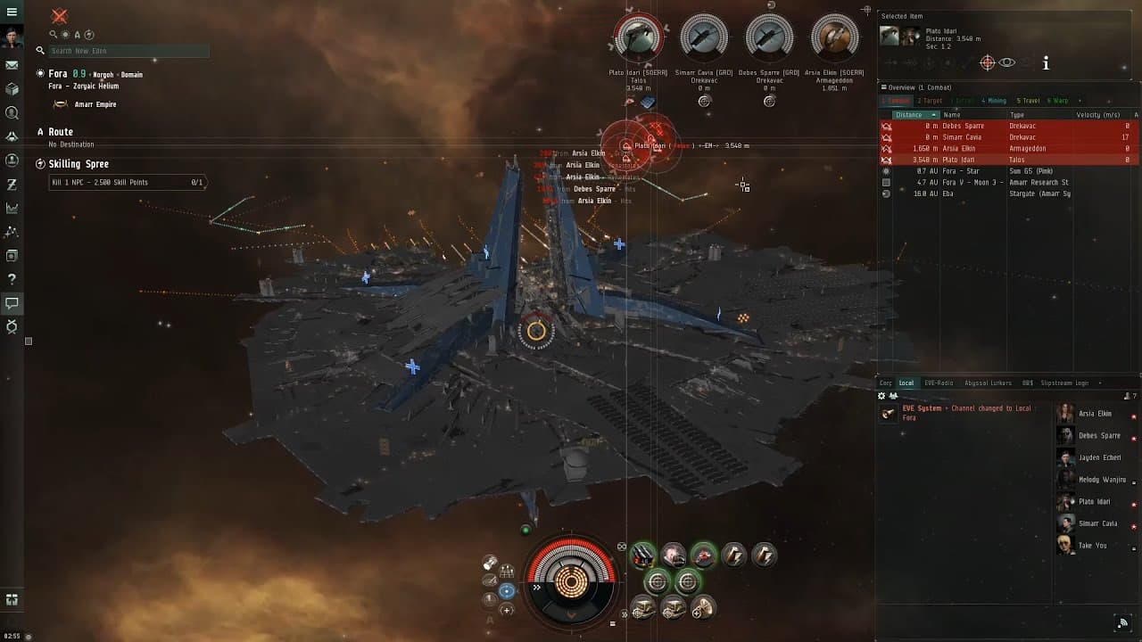 Astrahus Defense Against Electus Matari
