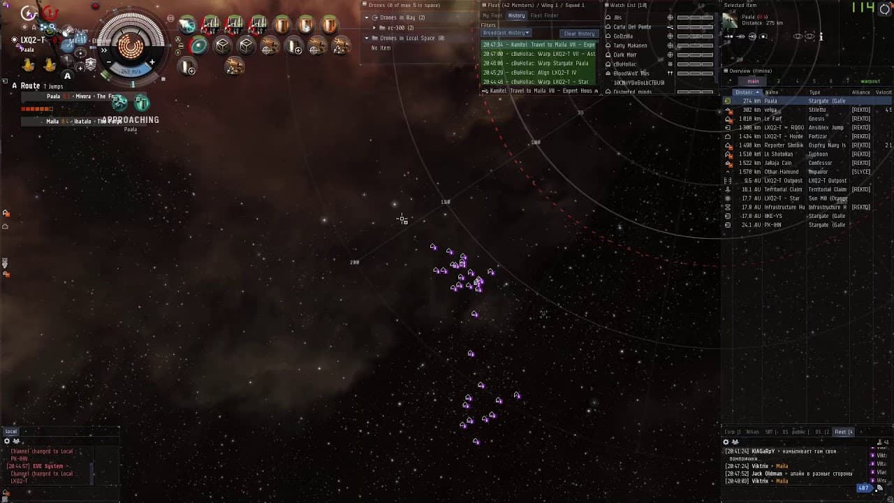 Eve Online. Drakes evening roaming.