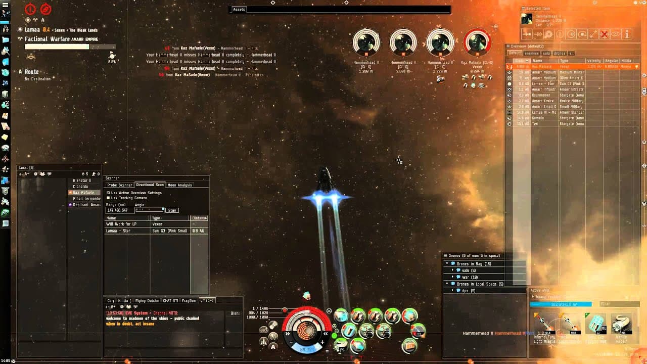 Eve Online: Curse vs Vexor - heavy attack sentinel
