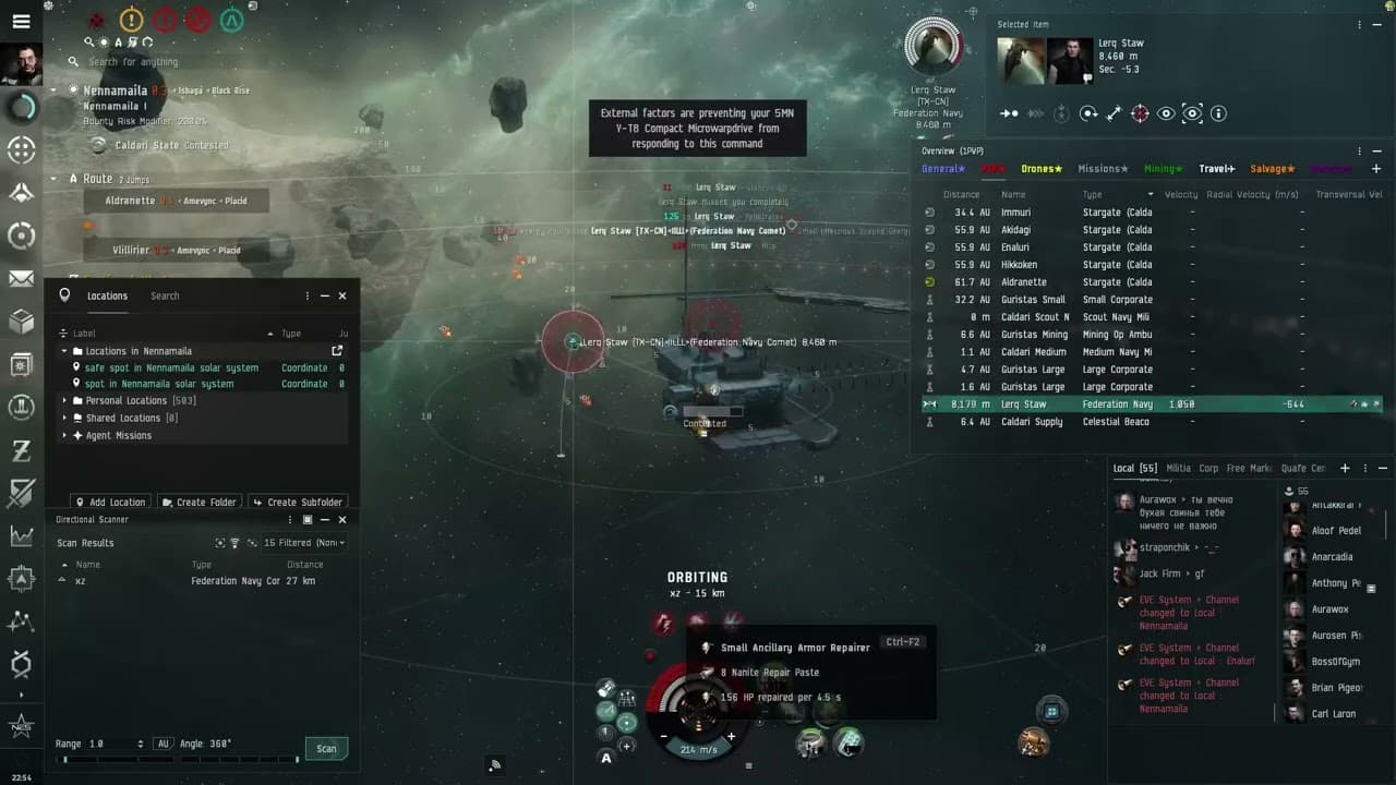 [GAMING][EVE ONLINE] I take a humble Armor Rep Atron to fight against a Fed Navy Comet. RIP Atron.