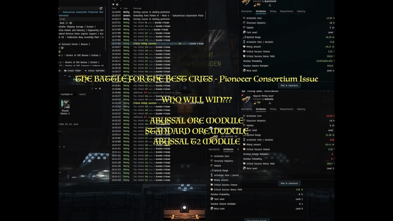 Residue Vs Mining Crits BATTLE. WHO WILL WIN??? ABYSS Vs ORE Vs T2