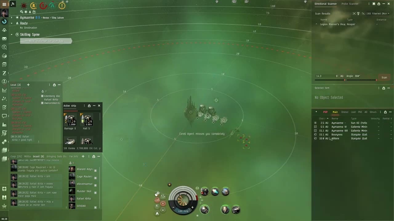 EvE Dual Rep Rifter vs Vexor Explorer