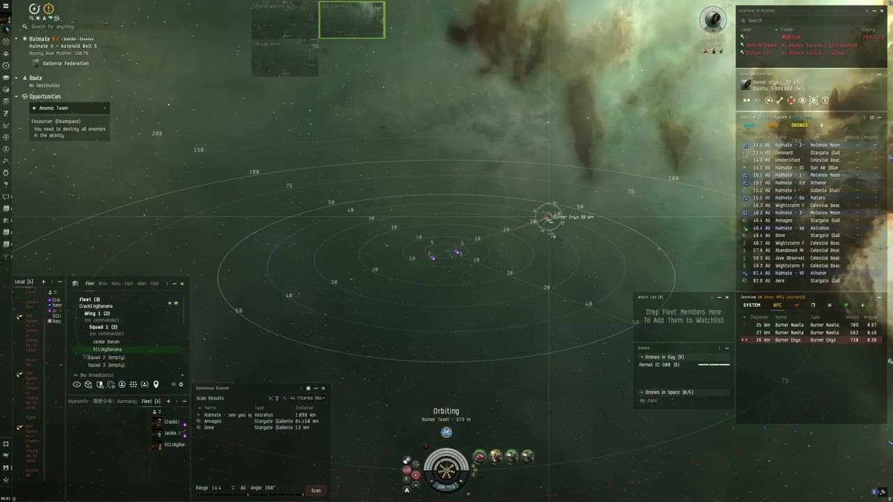 Tri-boxing EVE Online Anomic Team Burner Enyo