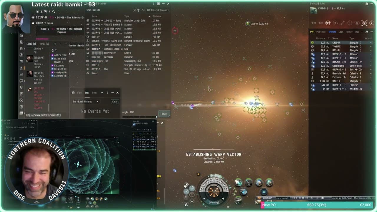 *EveOnline* *PVP* *Standing fleet hunter *blingy Vaga* 21/10