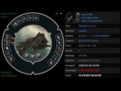[EVE ONLINE / AMC] 28 NOV 2024 Killed Thanatos in Great Wildlands